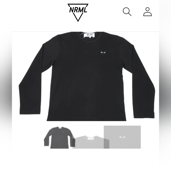 CDG Play black long sleeve - Picture 1 of 2